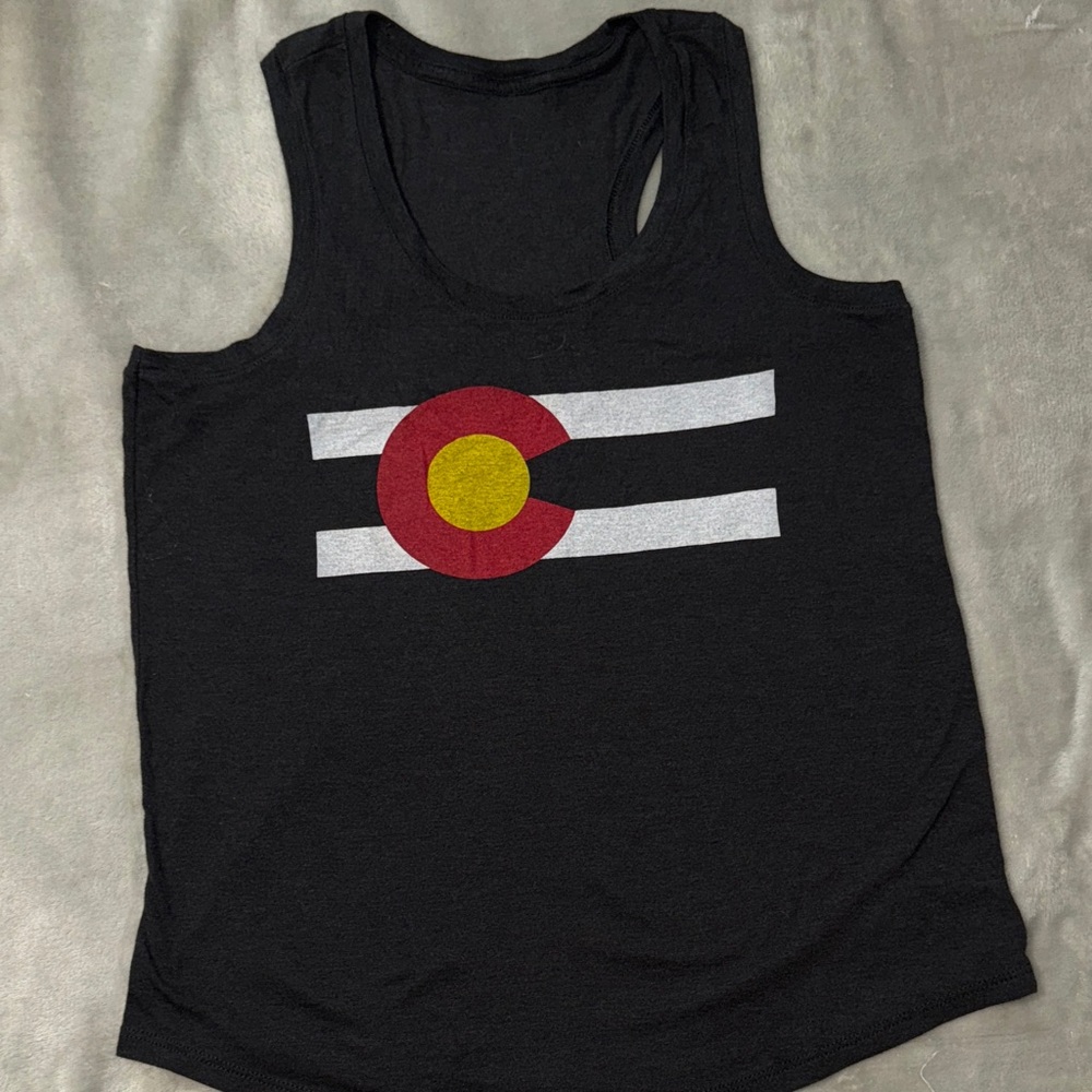 Graphic Sleeveless Tank Top - Charcoal - Picture 2 of 5